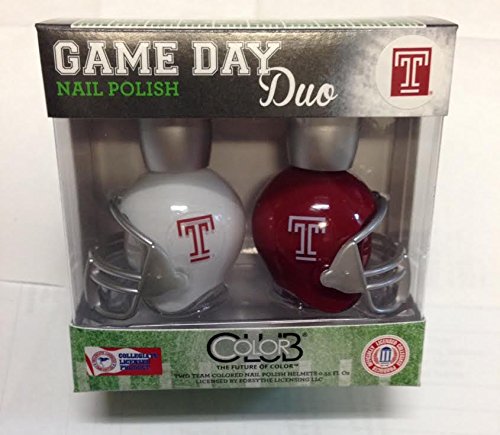 Color Club Game Day Duo Temple University Nail Polish - Perfect for Game Day & Parties