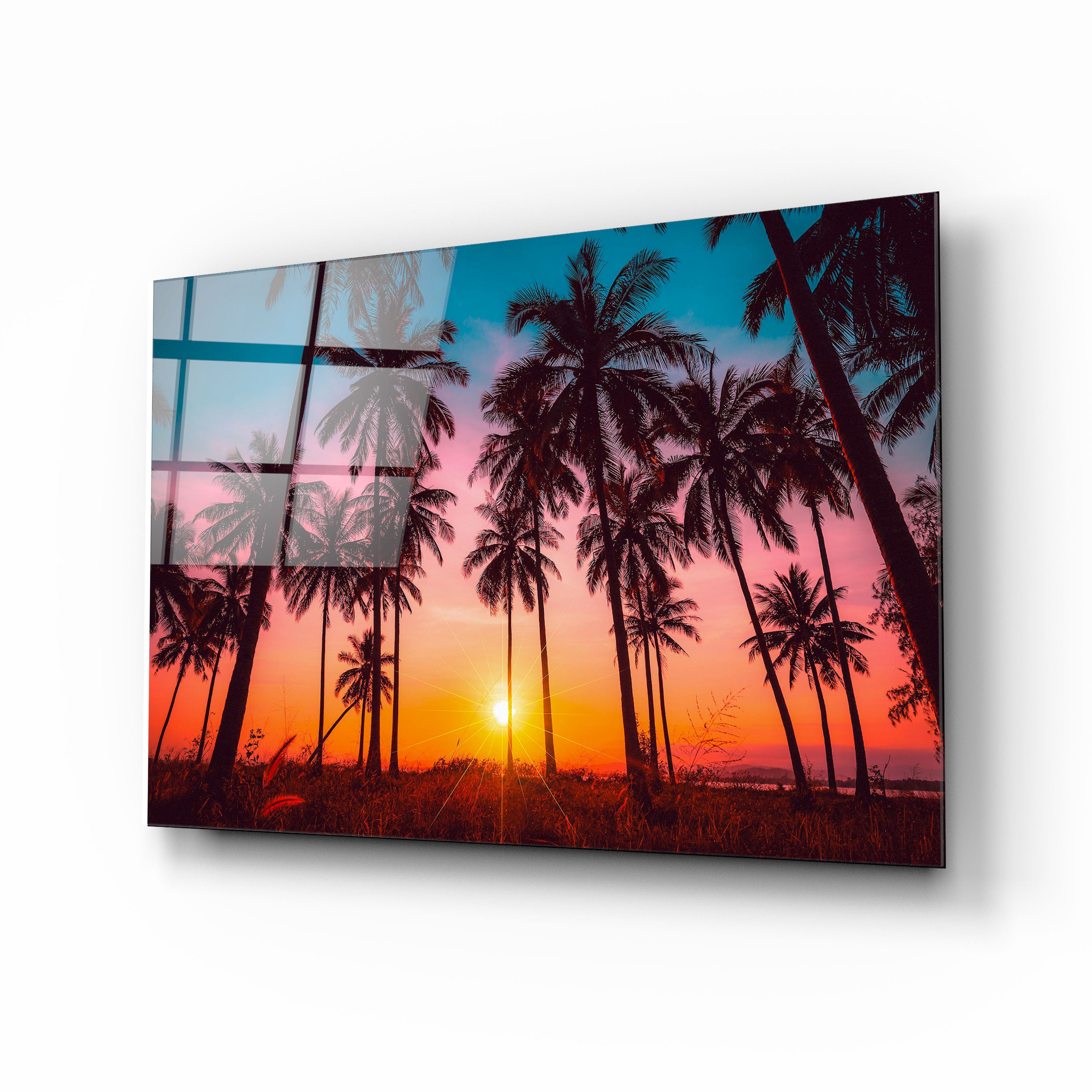 California Sunset Wall Art - Stunning Beach Sunset Painting for Home & Office Decor | Perfect for Living Room, Bedroom & Coastal Themed Spaces