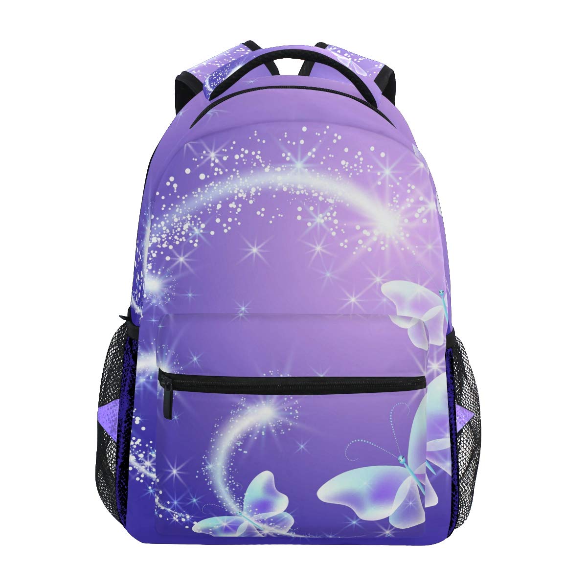 ALAZA Butterfly Print Floral Backpack - Lightweight School Bag for Boys & Girls, Travel Daypack with Shoulder Straps | Perfect for School, College, Hiking & Daily Use