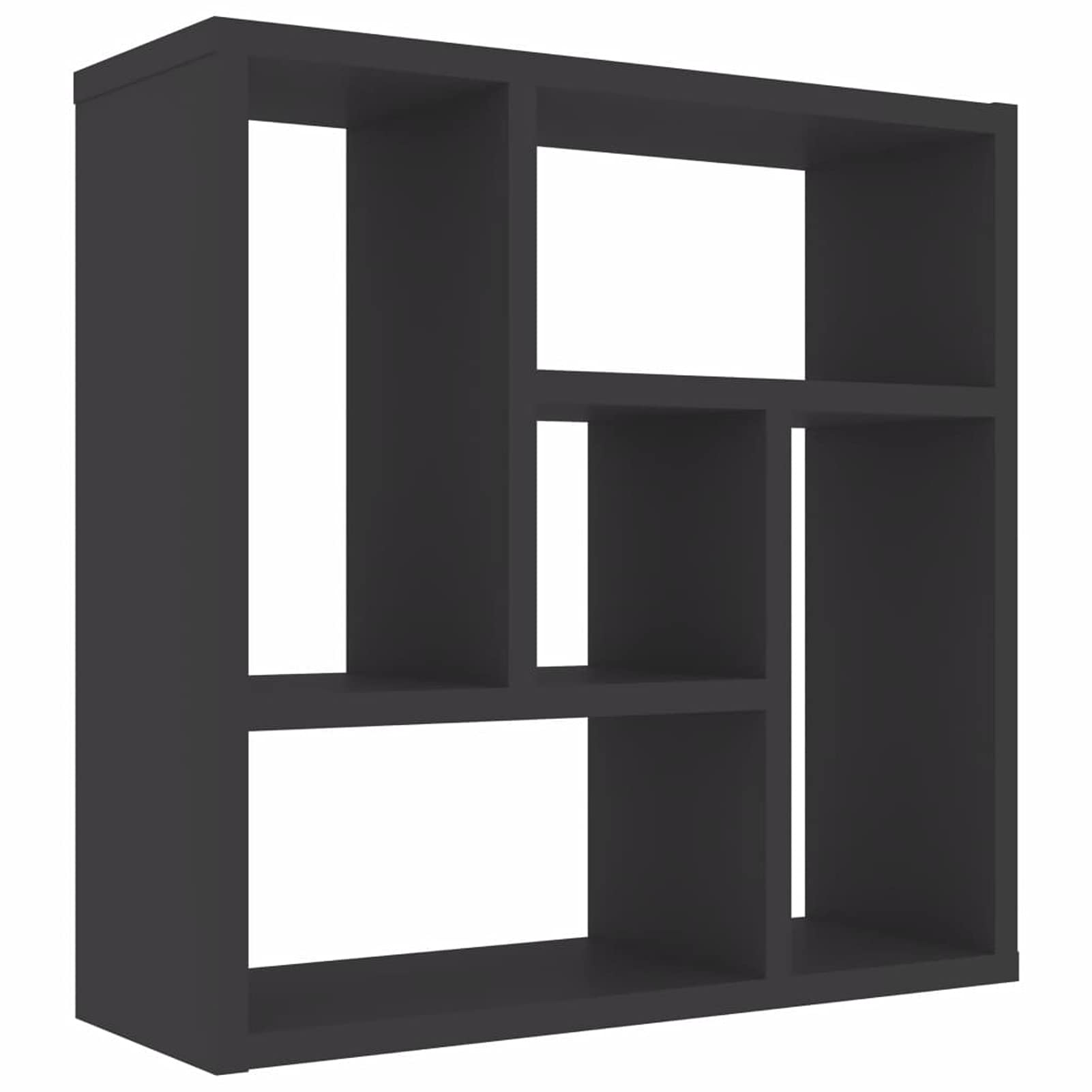 Floating Wall Shelf - Gray Chipboard 17.8x6.3x17.8in for Living Room & Bedroom Decor