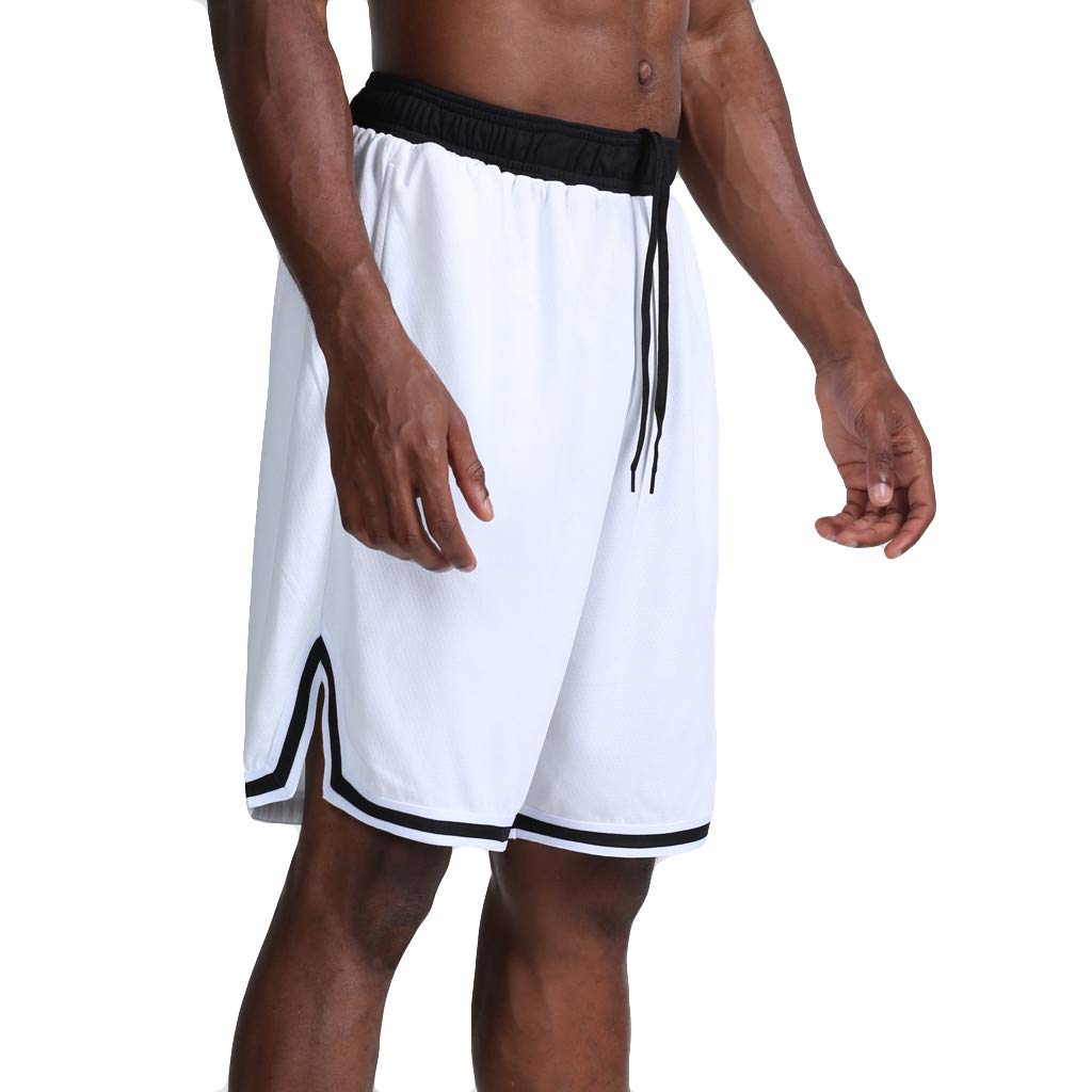Baskuwish Men's Workout Shorts - Breathable Athletic Training Shorts for Running, Gym & Fitness with Pockets - Lightweight Activewear for Sports & Outdoor Activities