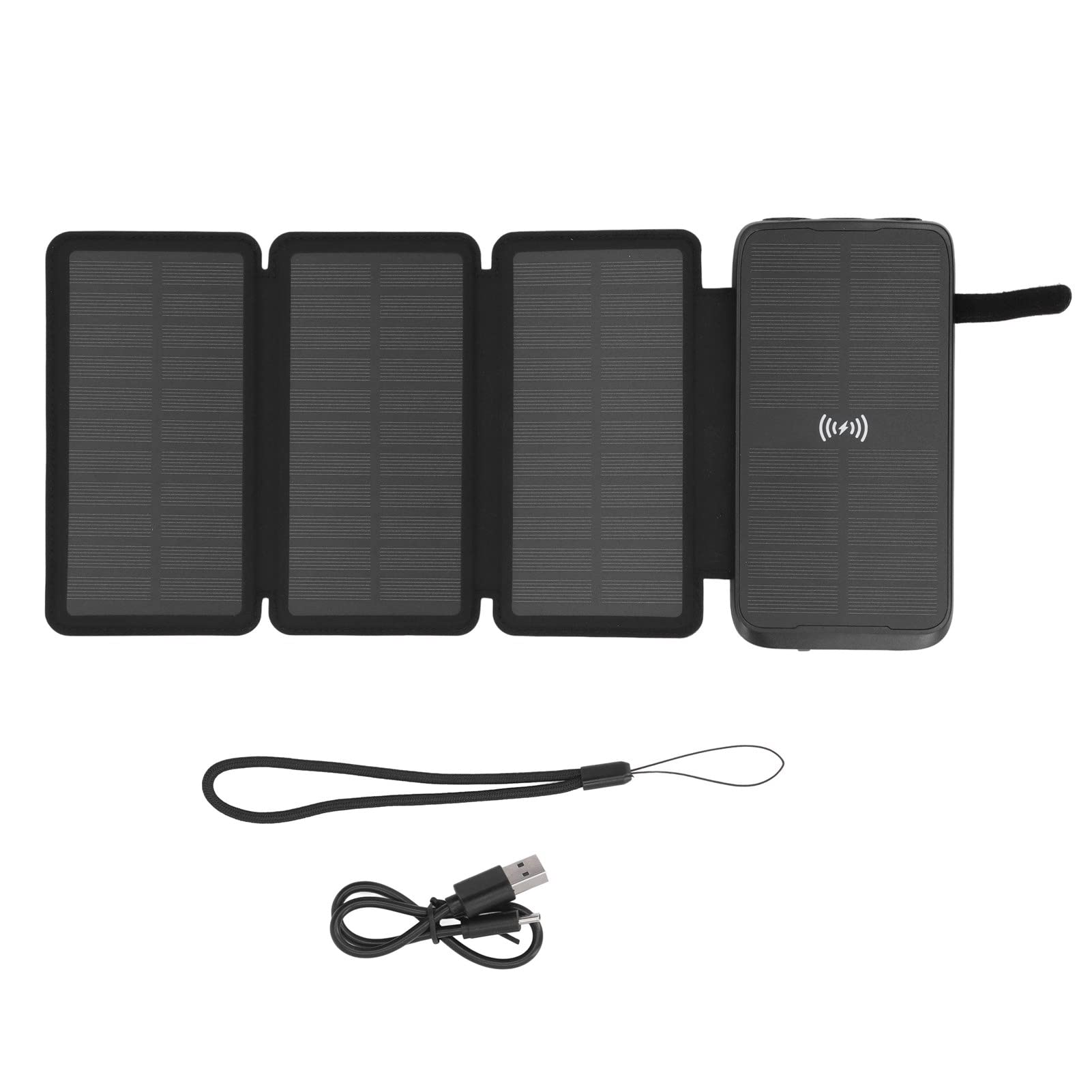 DERCLIVE 5W Solar Phone Charger with USB Cable - Portable Solar Power Bank for Outdoor Camping, Hiking, Travel & Emergency Power Backup