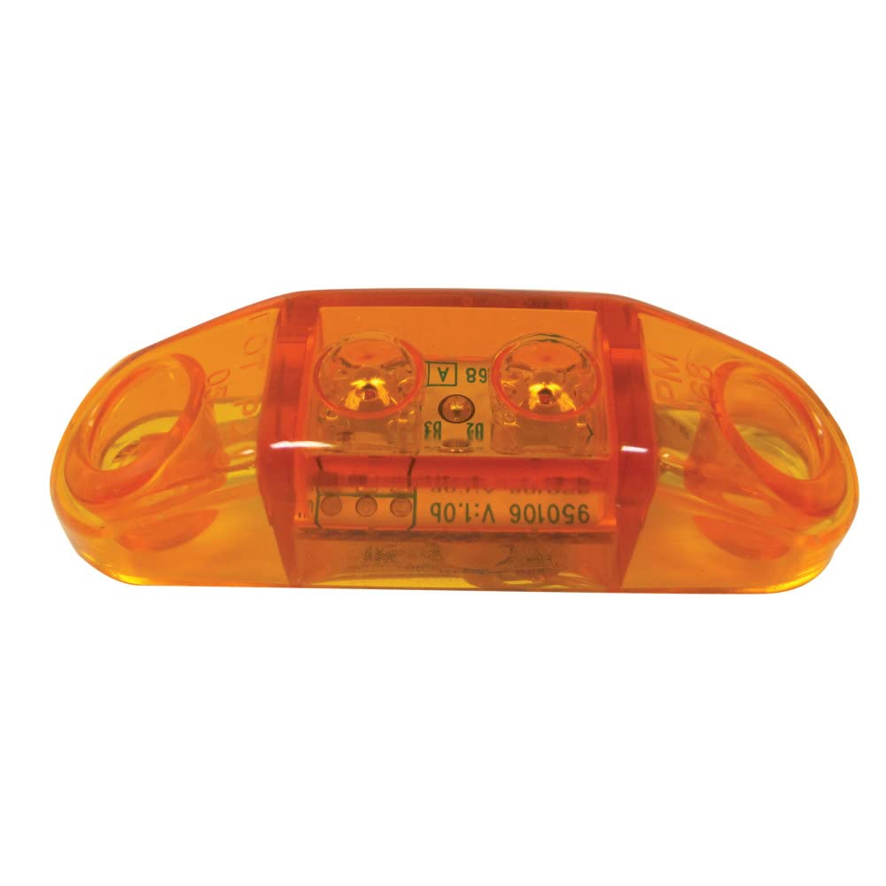 Peterson Manufacturing V168A LED Amber Clearance Light Kit for Trucks & Trailers - Durable Waterproof Marker Lights for Semi, RV, and Commercial Vehicles