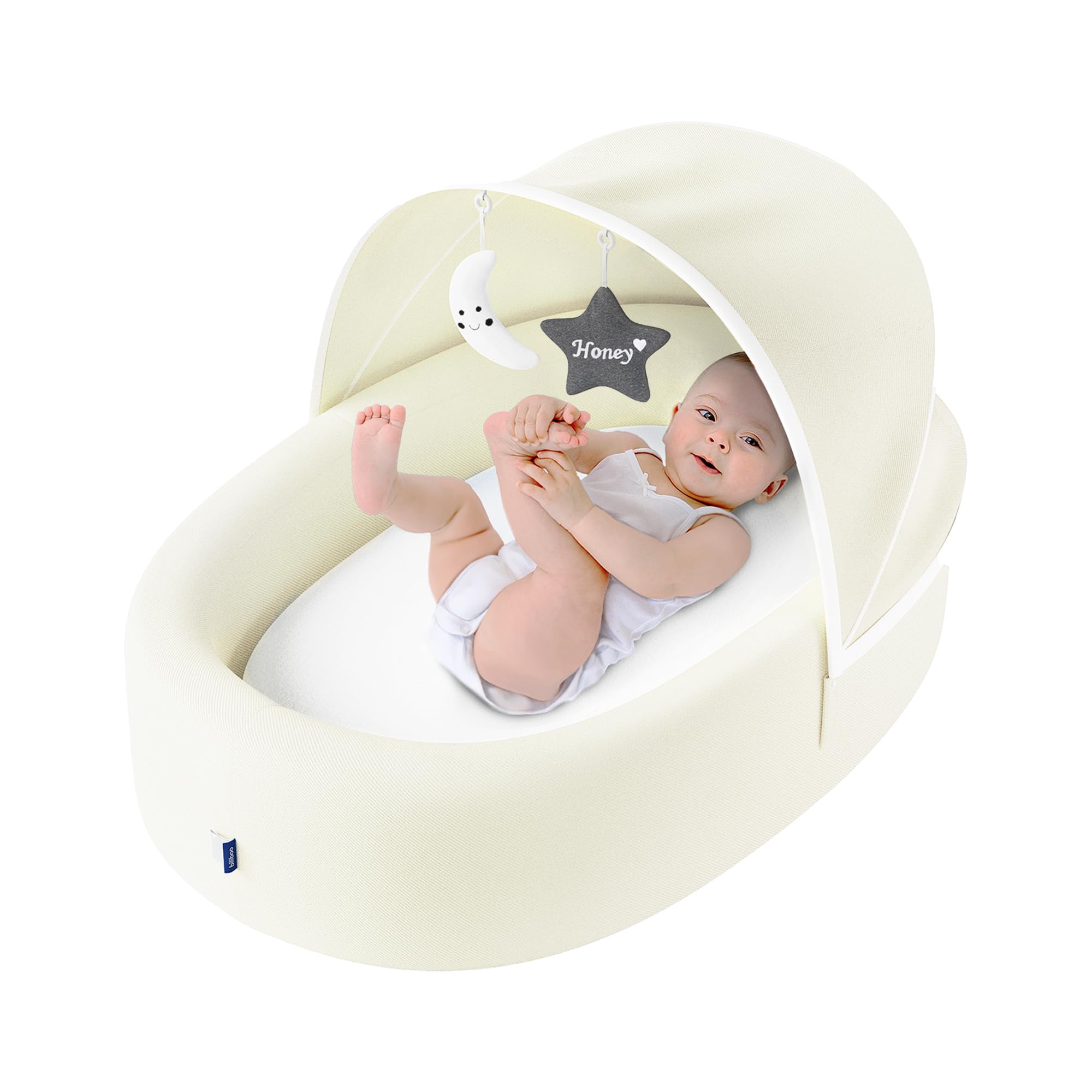 Premium Baby Lounger Bassinet for Newborns, Infants & Toddlers - Soft Baby Nest Lounger with Breathable Fabric - Perfect Baby Shower Gift & Registry Essential in Lemon Meringue - Ideal for Napping, Playtime & Travel
