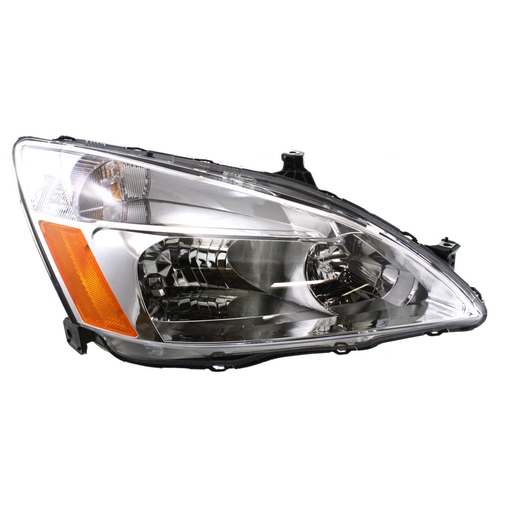 2003-2007 Honda Accord Passenger Side Headlight Assembly Replacement - Compatible with HO2503120 & 33101-SDA-A01 | Perfect for Night Driving & Foggy Conditions