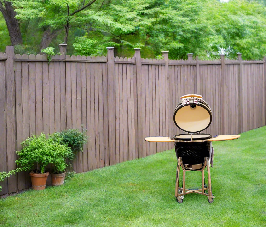 Comfortbilt Kamado Grill - 21 Inch Ceramic Charcoal Grill in Black | Outdoor BBQ, Smoking, Grilling for Backyard, Patio & Camping