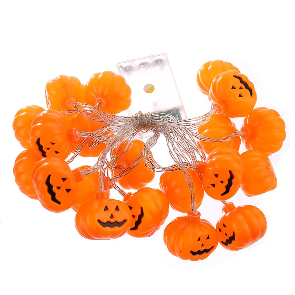 URMAGIC 9.8ft Halloween Pumpkin String Lights - 20 LED Battery Lights for Indoor/Outdoor Decor