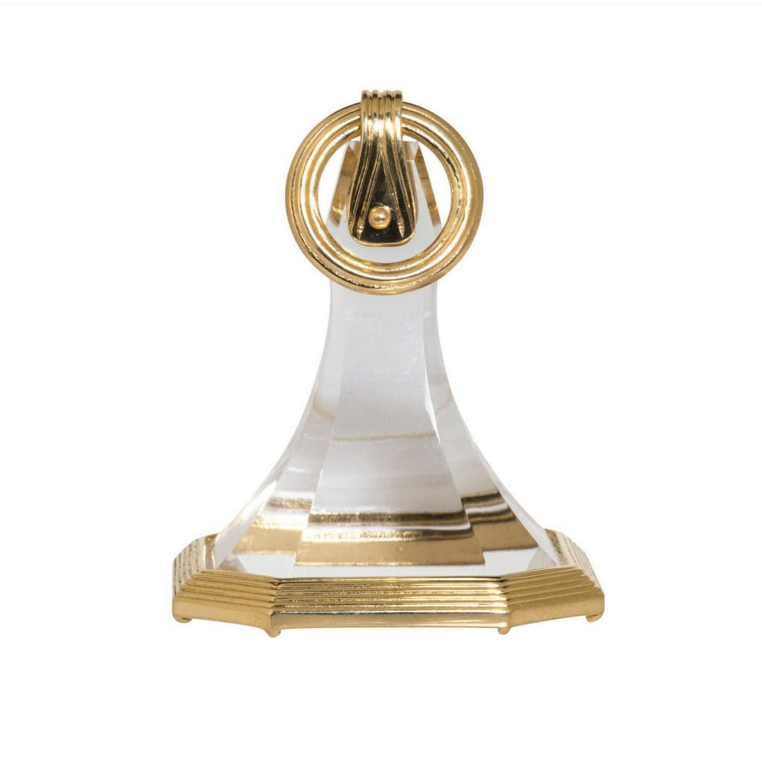 14K Gold Clear Quartz Gustave Fob by Dudley VanDyke - Elegant Pocket Watch Chain for Vintage Style & Formal Occasions
