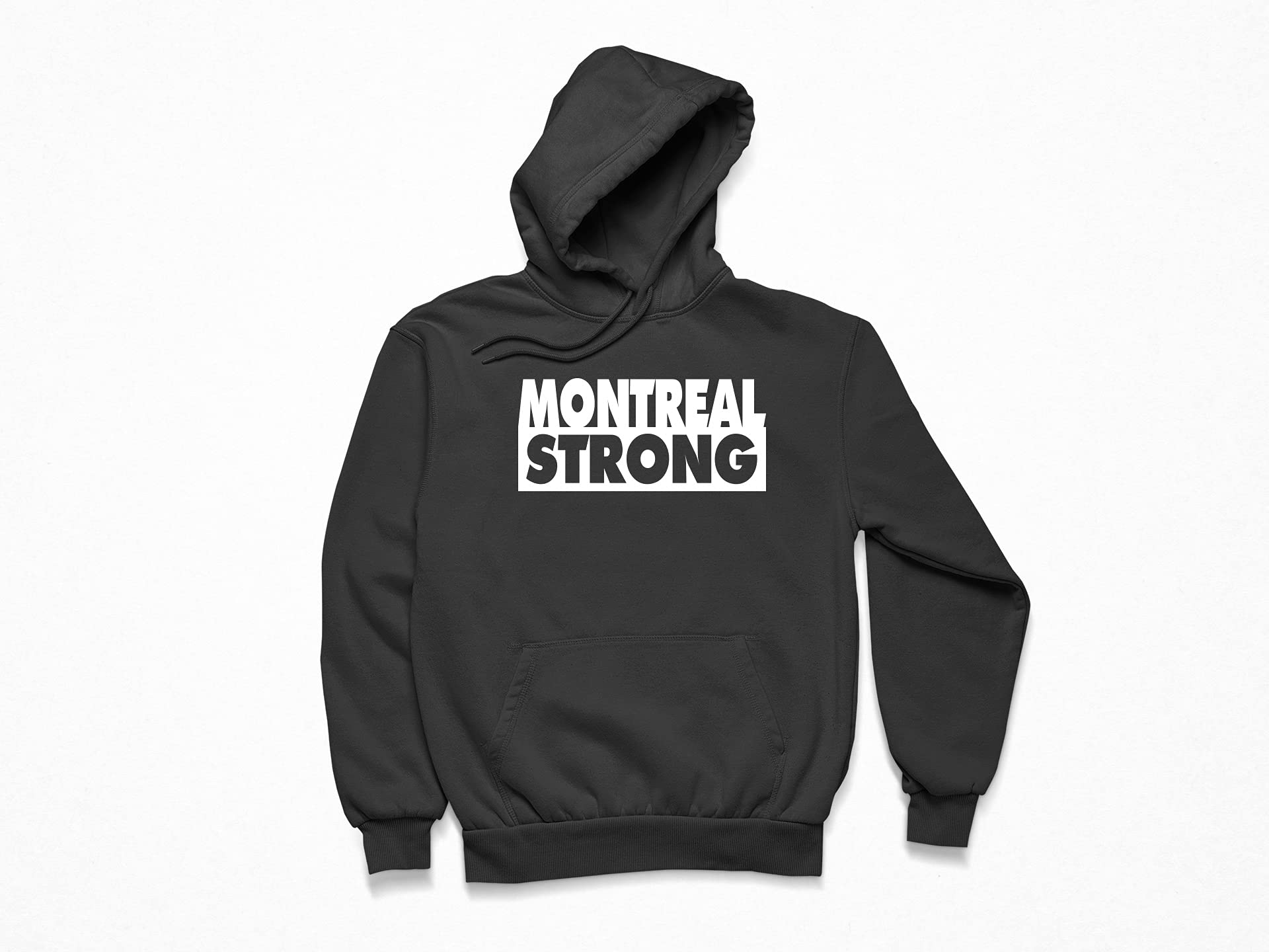 Montreal Strong Pride Hoodie - Black, White, Grey or Pink - Death Ray Prints - Perfect for Casual Wear, Sports Events & City Pride