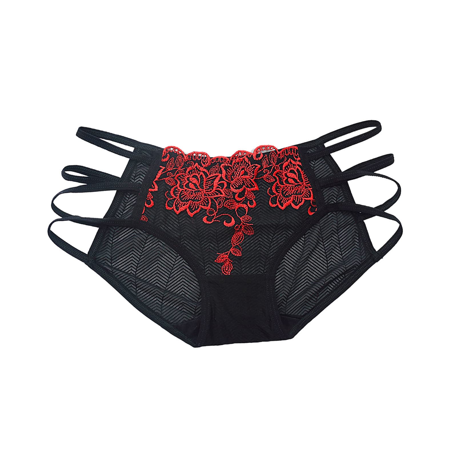 Sexy Lace Cotton Underwear for Women - Breathable Hollow Out Bikini Panties - Plus Size Comfortable Ladies Briefs - Perfect for Daily Wear, Date Night & Special Occasions
