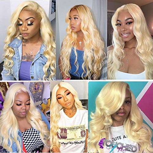 28 Inch 613 Blonde HD Lace Front Wig - Human Hair Lace Frontal Wig with Natural Hairline - Perfect for Daily Wear, Cosplay & Special Occasions