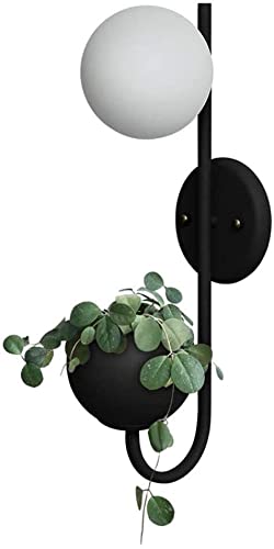 Modern E27 Black Single Head Nordic Glass Wall Lamp - Creative Ball Design for Hallway, Staircase, Bedroom & Bedside Lighting - Gold Finish Home Decor