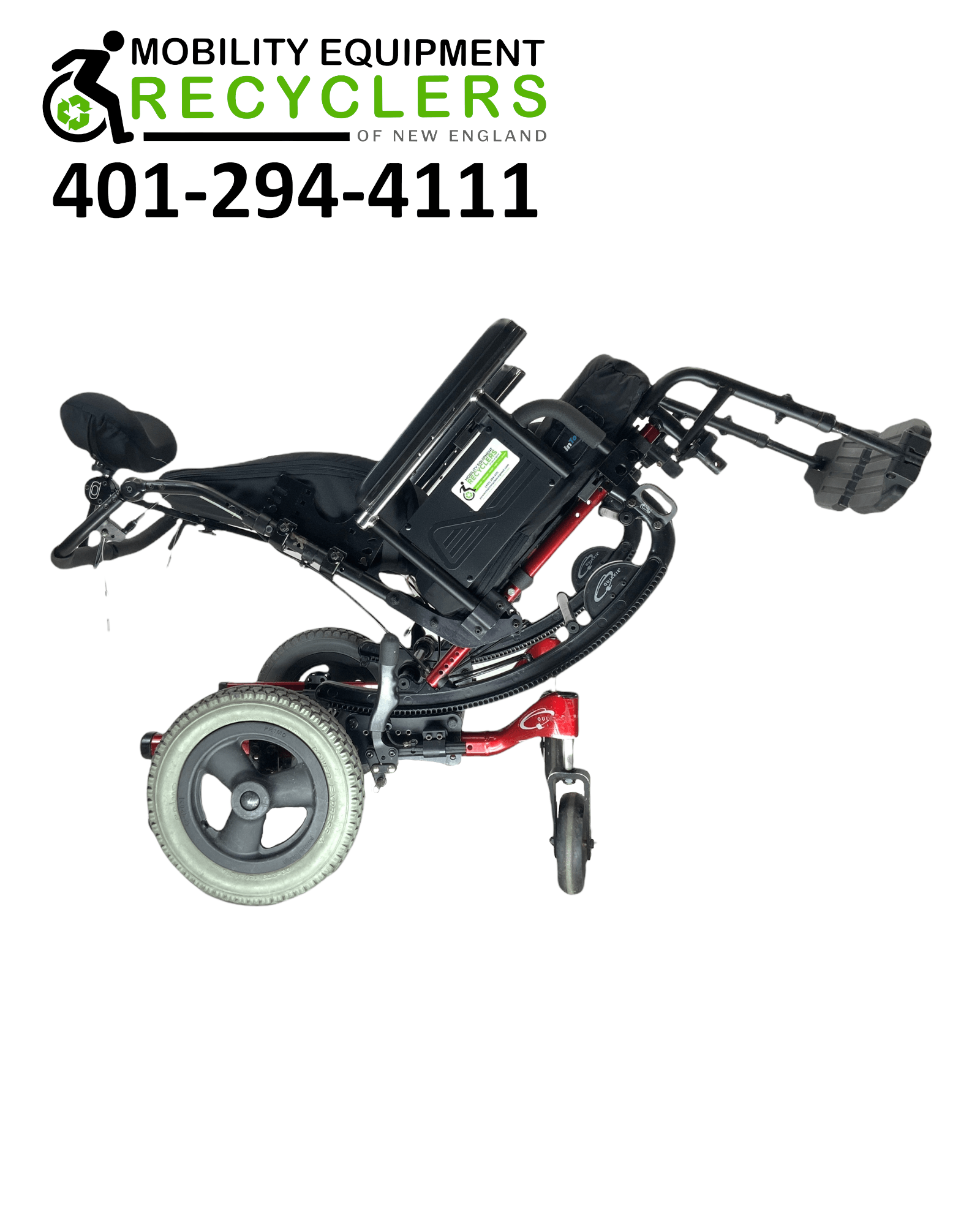 Sunrise Medical Quickie Iris Tilt In Space Manual Wheelchair - 17x17 Inch with Transit Kit, Contoured Backrest & Adjustable Headrest | Lightweight Mobility Aid for Indoor/Outdoor Use | Ideal for Home, Hospital & Travel