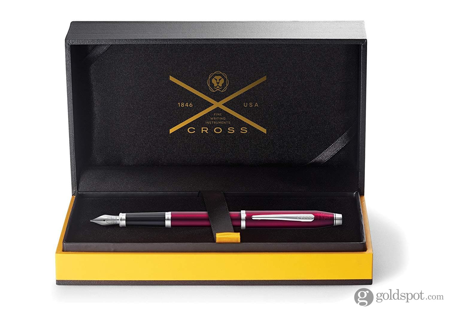 Cross Century II Fountain Pen - Translucent Plum Lacquer with Silver Trim | Luxury Writing Instrument for Professionals, Gift Ideas & Calligraphy Enthusiasts