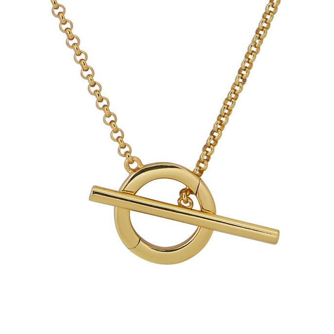 Goldbug Collection Toggle Charm Chain Necklace - Elegant Gold Plated Jewelry for Women | Perfect for Everyday Wear, Date Nights & Special Occasions