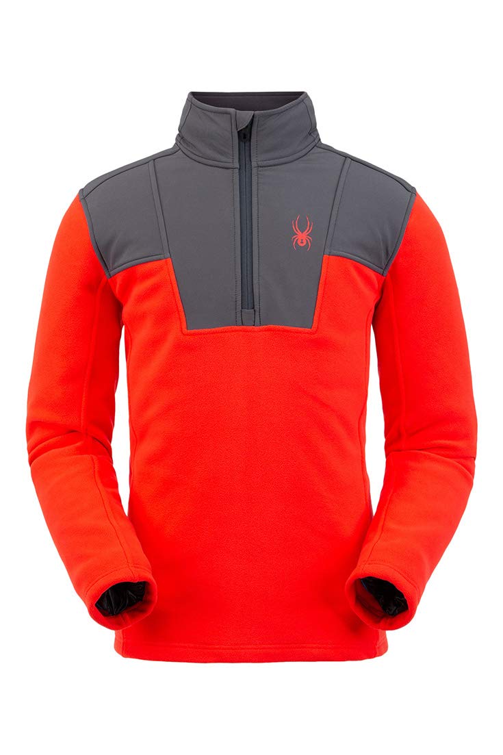 Spyder Basin 1/2 Zip Fleece Jacket for Men & Women - Lightweight Thermal Pullover for Hiking, Camping & Outdoor Activities