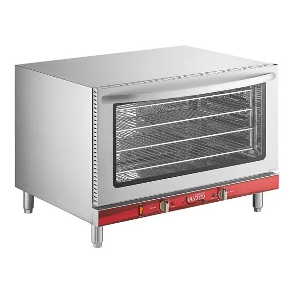 Commercial Full Size Countertop Convection Oven 4.4 cu.ft - 3500W/4600W 208V/240V Stainless Steel - Perfect for Restaurants, Bakeries & Catering Businesses