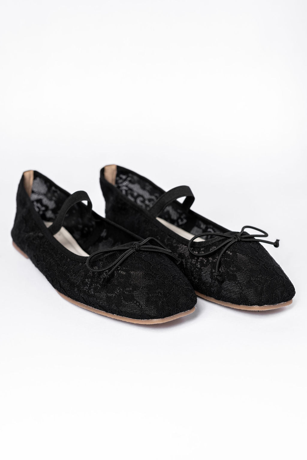 Brielle Black Lace Ballet Flats for Women - Comfortable Dress Shoes for Work, Party & Wedding - Final Sale