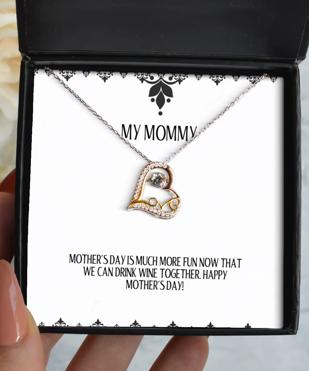 Beautiful Dancing Necklace for Mom - Thoughtful Mother's Day Gift from Son | Perfect for Wine Nights, Dancing & Special Moments Together