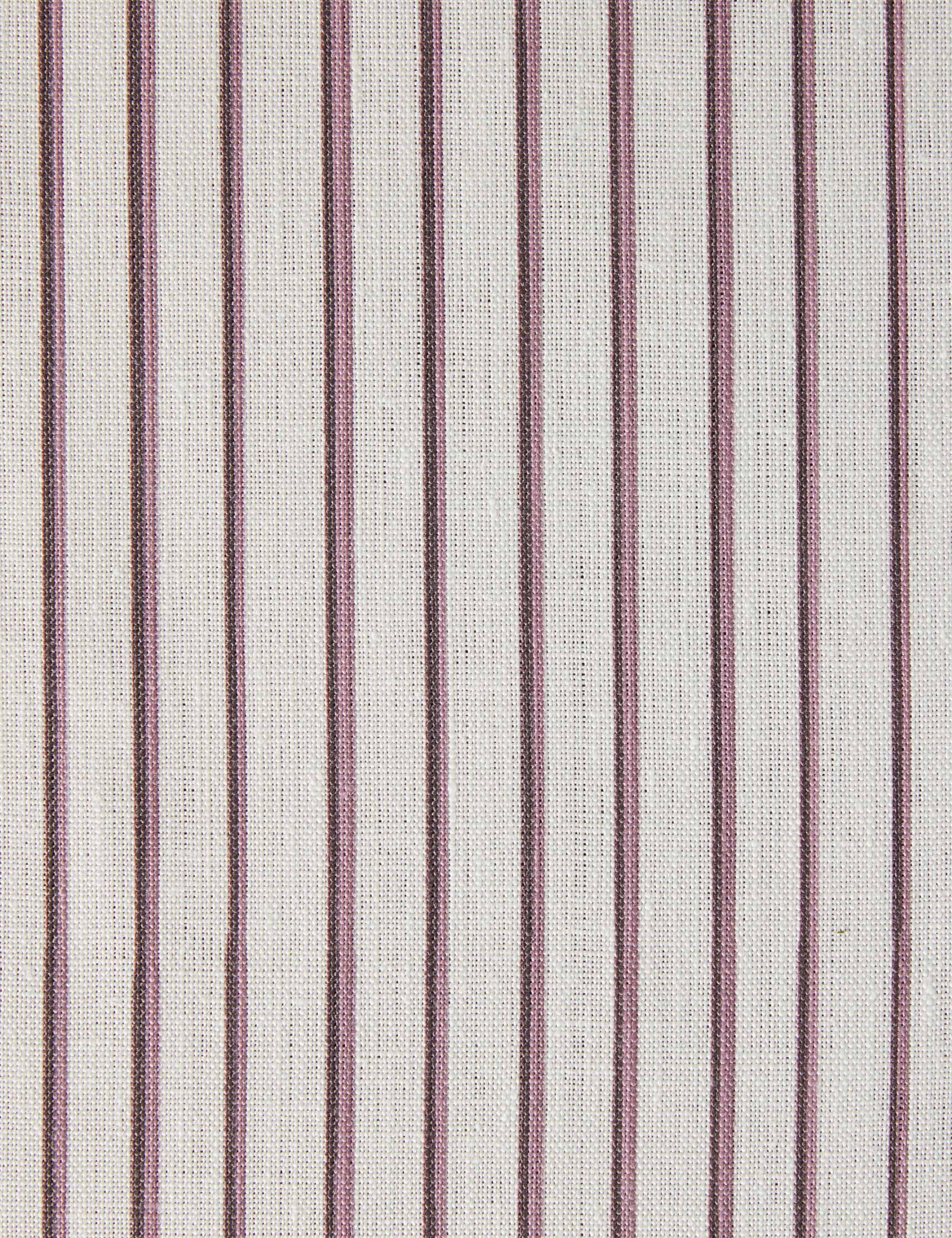 Annie Coop Almo Linen Fabric Swatch - Mulberry & White - Premium Textile Samples for Upholstery, Drapery & Sewing Projects