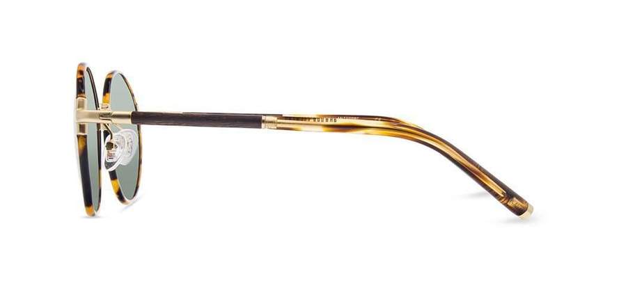 Shwood Hawthorne Acetate Sunglasses - Tortoise & Matte Gold Frame with G15 Lens - Stylish UV Protection for Outdoor Activities & Driving