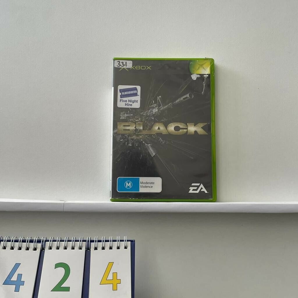 Original Xbox Black Game with Manual - PAL Version - Perfect for Retro Gaming & Collectors