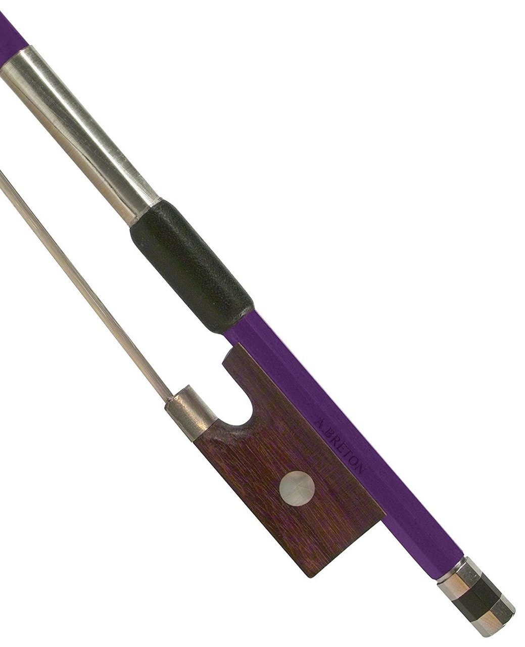 Anton Breton AB 110PP Brazilwood 4/4 Size Student Violin Bow with Purple Wrapping - Perfect for Beginners, School Orchestra & Practice Sessions