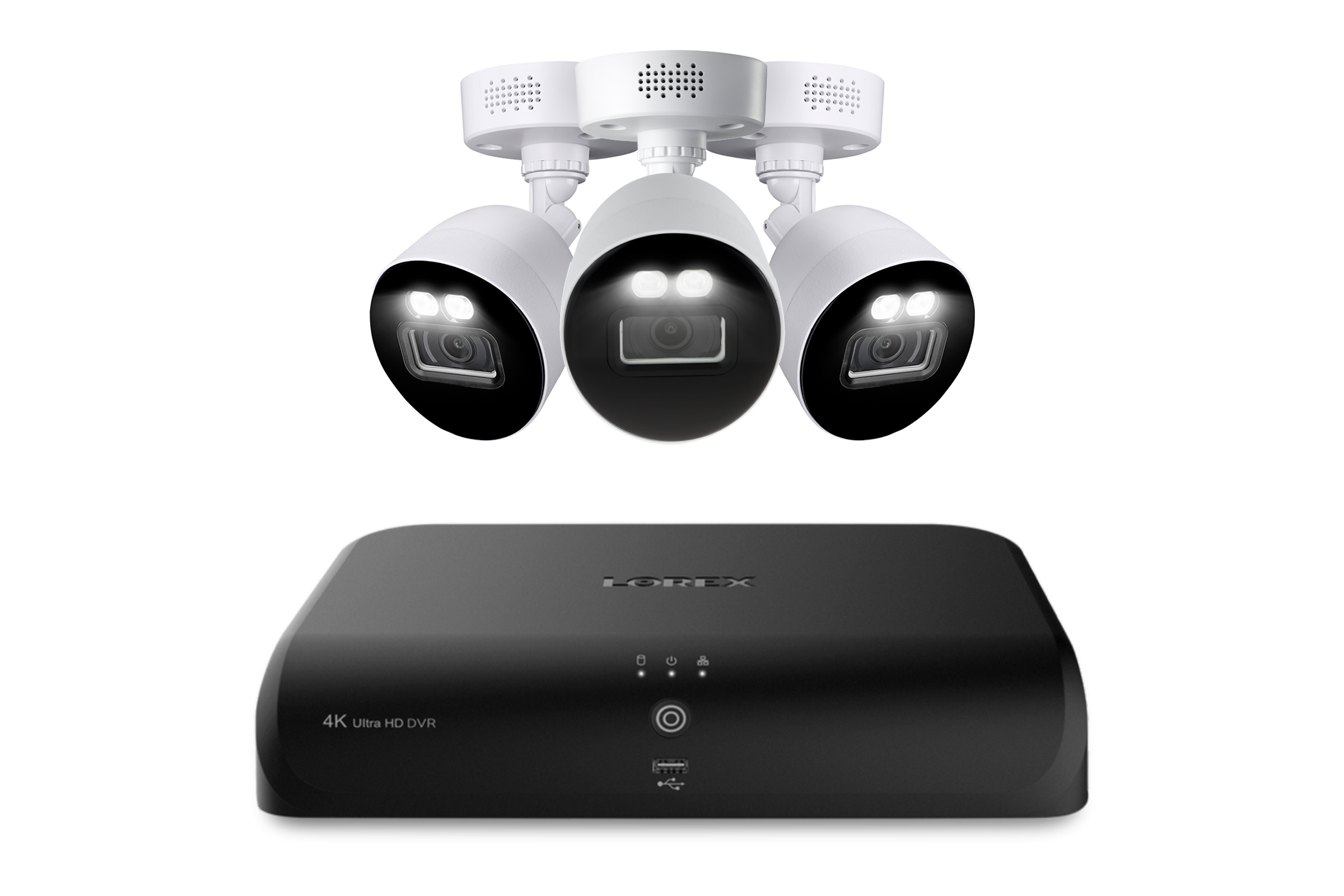 Lorex Fusion 4K 12-Channel Security Camera System (8 Wired + 4 WiFi) with 2TB DVR & 3 Active Deterrence Bullet Cameras - Home & Business Surveillance for Indoor/Outdoor Protection