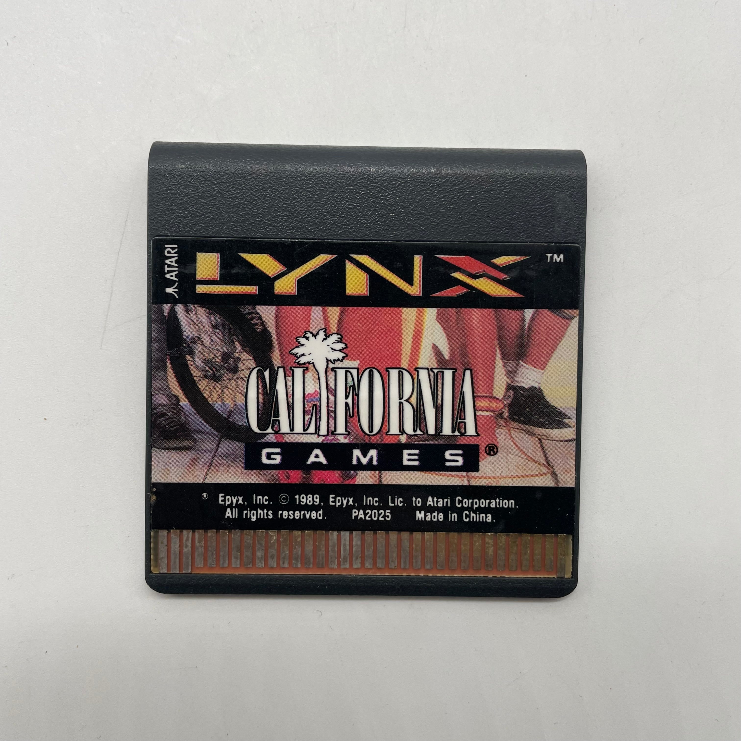 Original Atari Lynx California Games Cartridge - PAL Version - Retro Gaming Collectible for Atari Lynx Fans - Perfect for Classic Gaming Nights & Collector's Displays