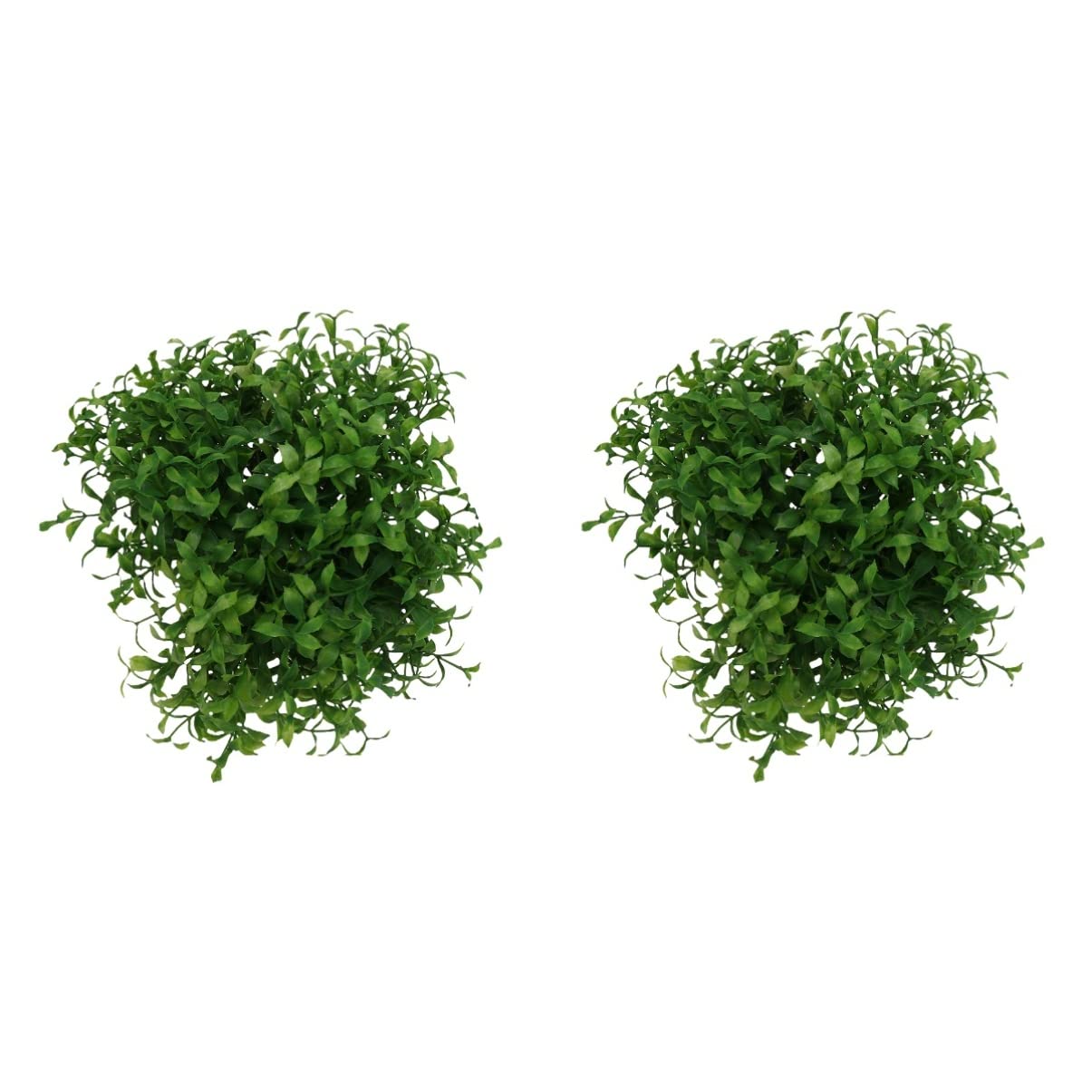 BESTOYARD 24 Pcs Artificial Boxwood Plants - Fake Potted Greenery Stems for Home Office Decor, Mini Potted Grass for Tabletop Centerpieces, Wedding & Party Decorations
