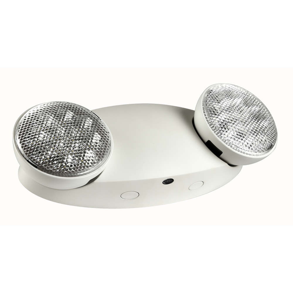 Konlite LED Emergency Light with Battery Backup - Dual Head Round Shape 2.2W 120V/277V - Perfect for Power Outages, Basements, Stairwells & Commercial Buildings