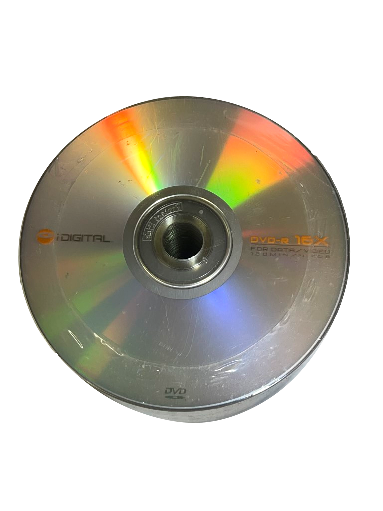 50-Pack iDigital DVD-R 16X 4.7GB Blank Recordable Discs - High-Speed Burning for Movies, Music, Data Backup & Archiving