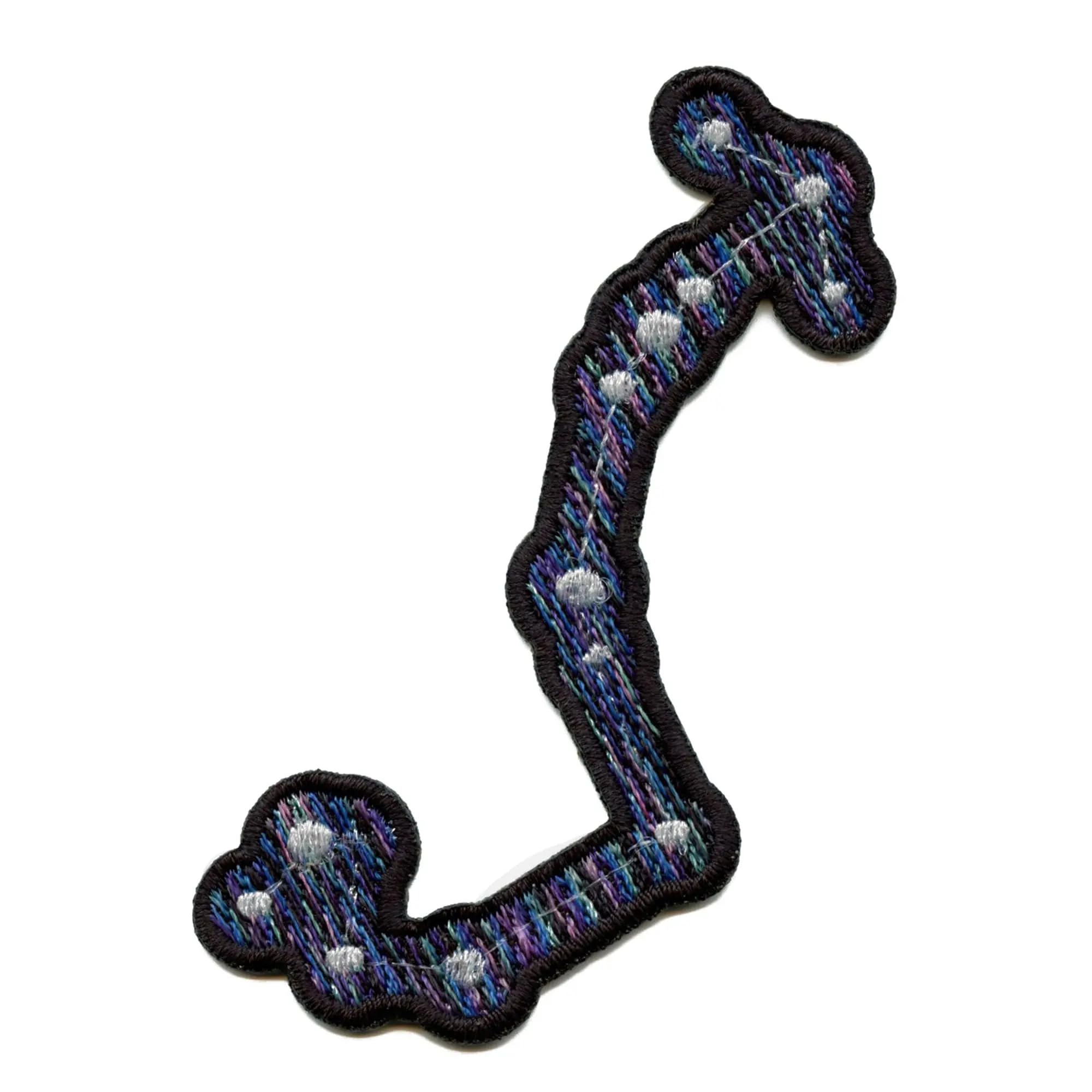 Scorpio Zodiac Constellation Patch - Embroidered Scorpion Horoscope Iron On for Jackets, Hats & Bags - Perfect for DIY Crafts & Fashion Accessories