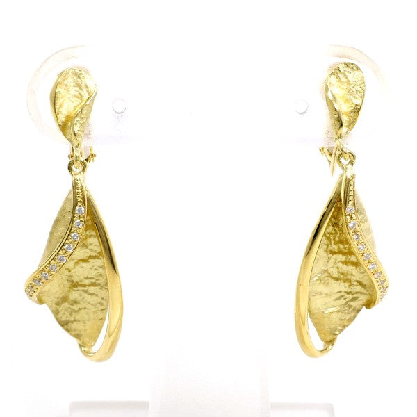 18K Yellow Gold Diamond Earrings 0.10ct - Elegant Stud Earrings for Women, Perfect for Weddings, Parties & Everyday Wear
