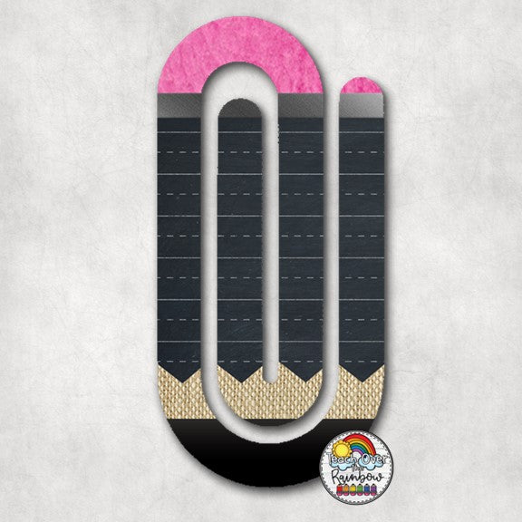 Acrylic Chalkboard Pencils & Paper Clips Set - Colorful Office School Supplies for Whiteboard Notes, Bulletin Boards & Classroom Organization