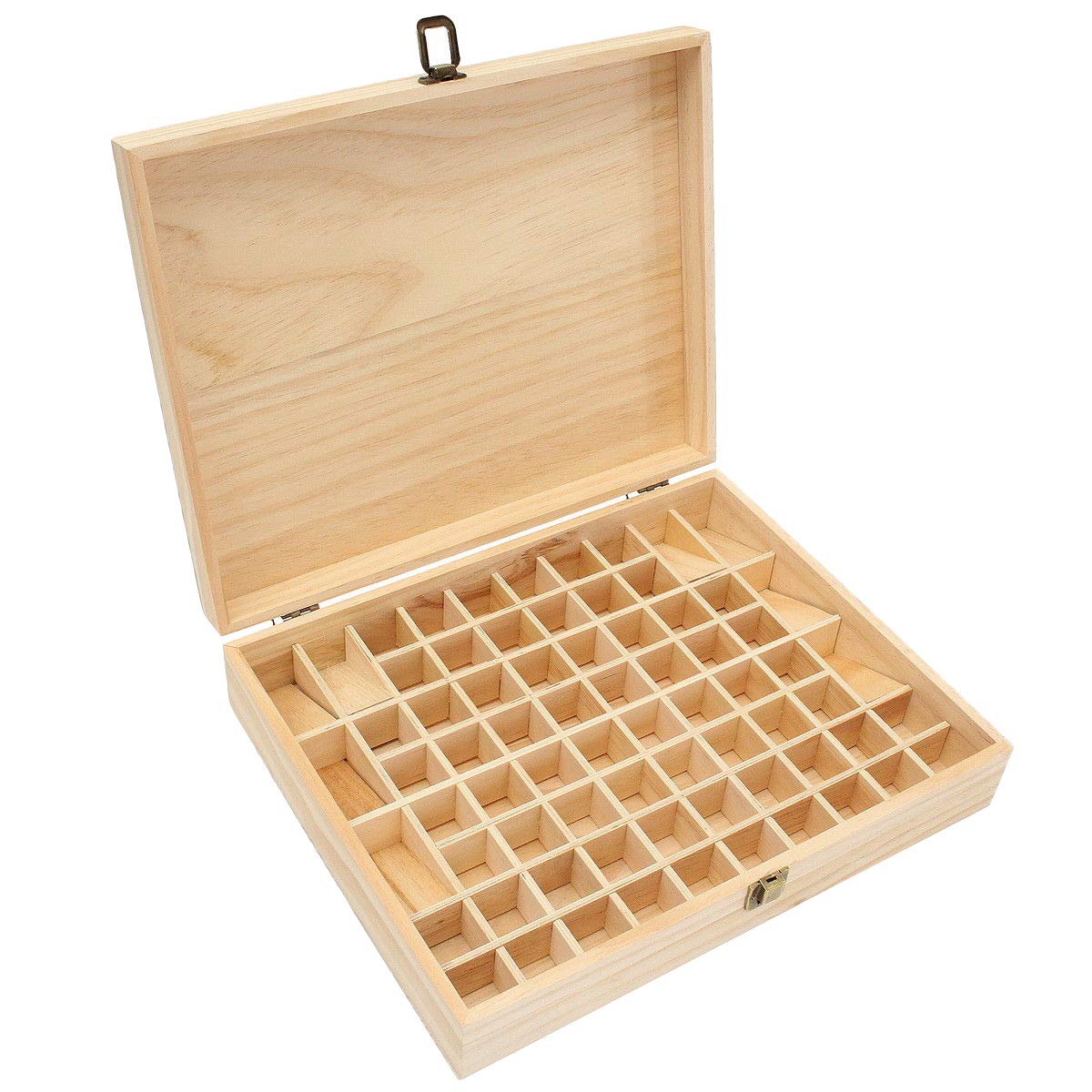 Premium Wooden Essential Oil Storage Box - 72 Hole Travel Organizer for Aromatherapy Oils | Portable Carrying Case for Home, Office & On-The-Go Use