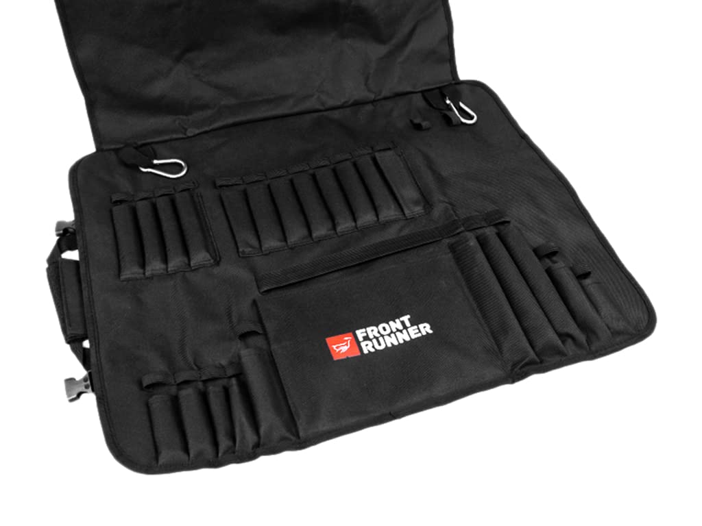 Front Runner Camp Kitchen Utensil Set with Storage Bag - Compact Outdoor Cooking Gear for Camping, Hiking & RV Trips (Black)