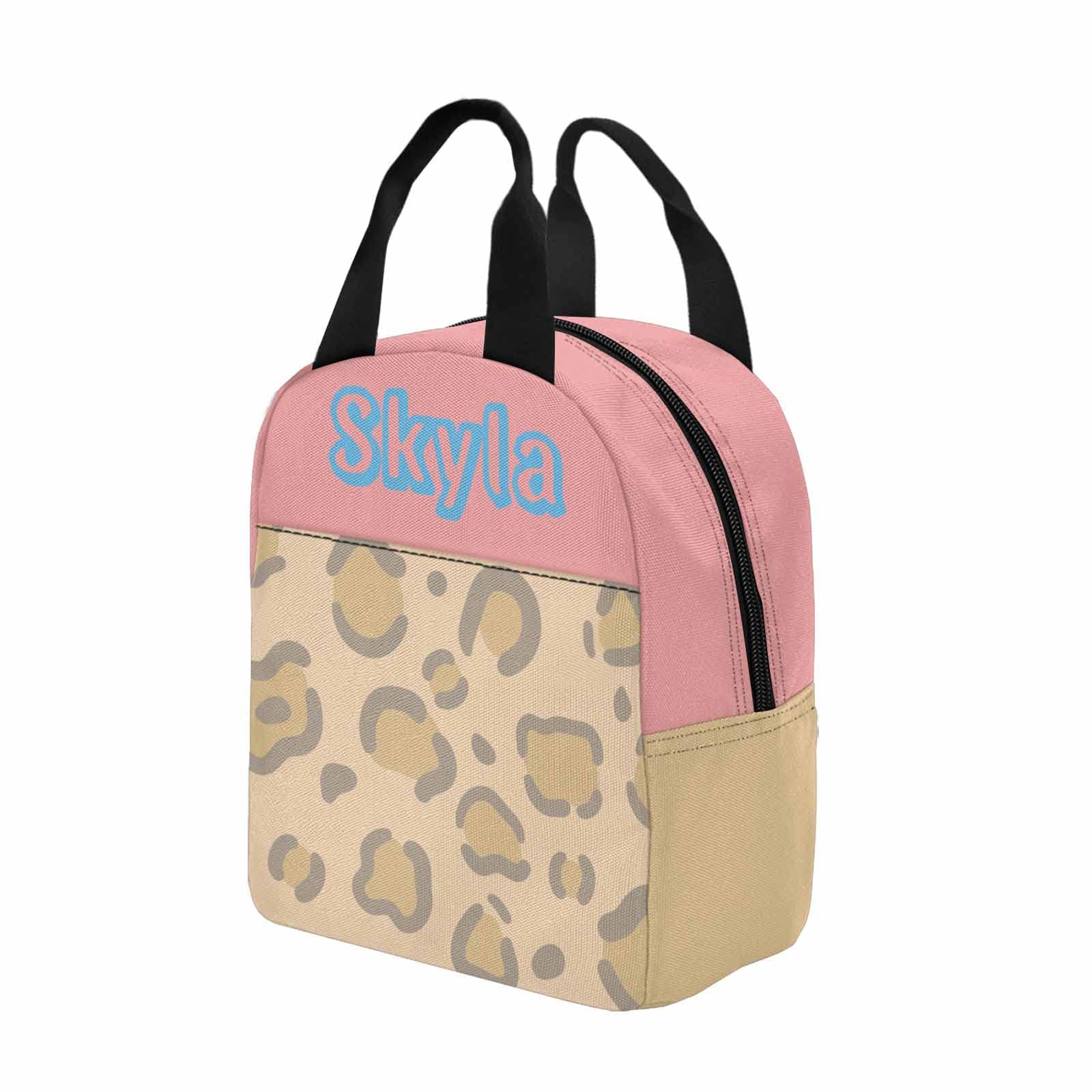 Custom Name Lunch Box for Women & Men - Personalized Insulated Cat Lunch Bag with 2 Pockets | Reusable Meal Container & Cooler Tote for Work, School & Picnics