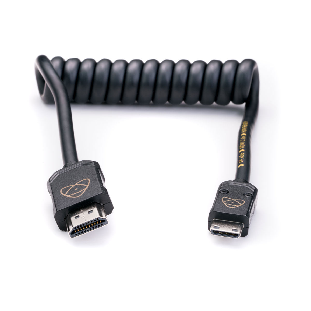 Atomos Atomflex HDMI to Mini HDMI Coiled Cable (12-24 inches) - Durable Flexible Video Cable for DSLR Cameras, Monitors & Recording Devices - Perfect for Studio, Field Production & Live Streaming