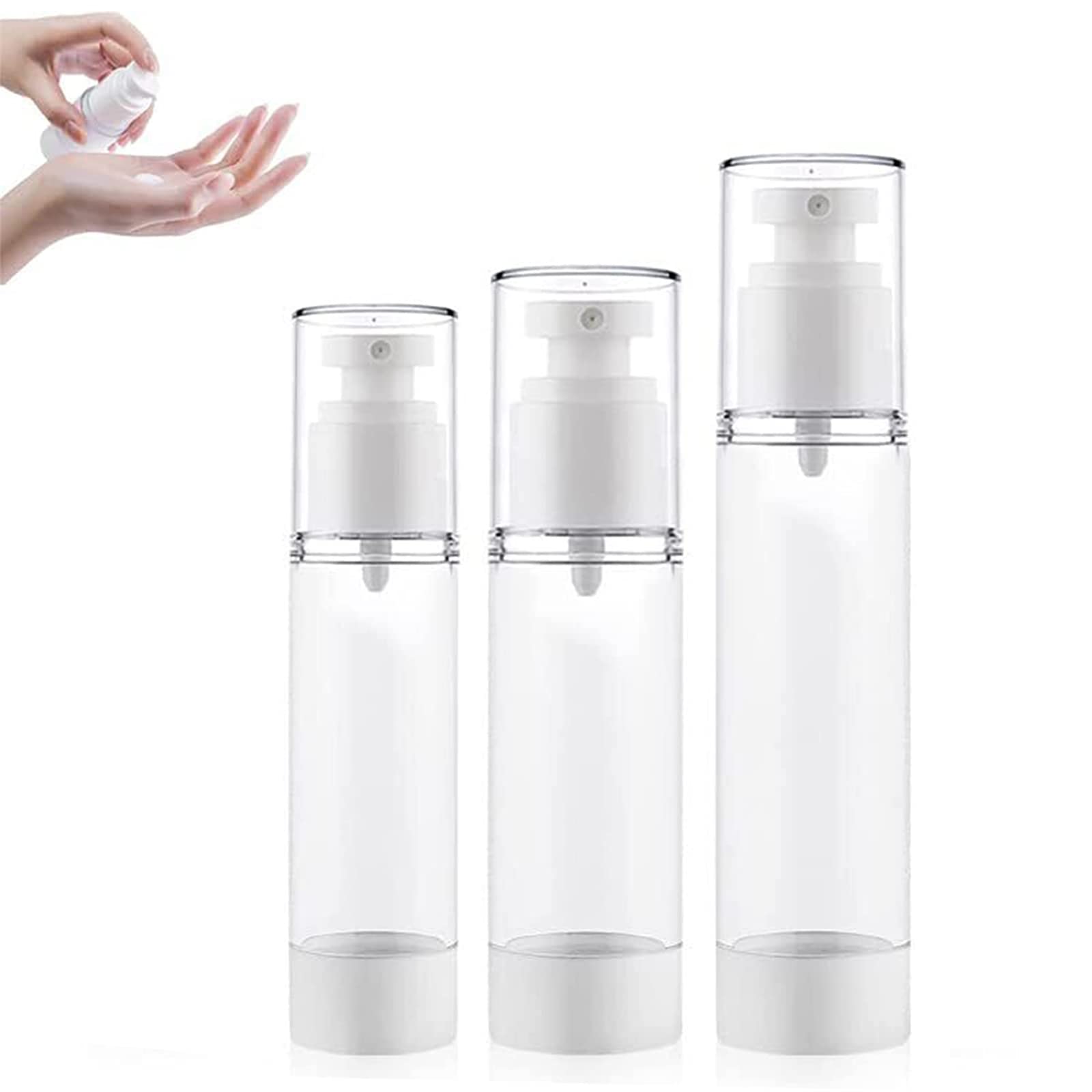 Overe Zone Flex Travel Bottles 3-Pack - Leak-Proof Refillable Cosmetic Containers for Shampoo, Lotion & Toiletries | TSA Approved Clear Travel Size Dispensers for Vacation, Gym & Airplane Carry-On