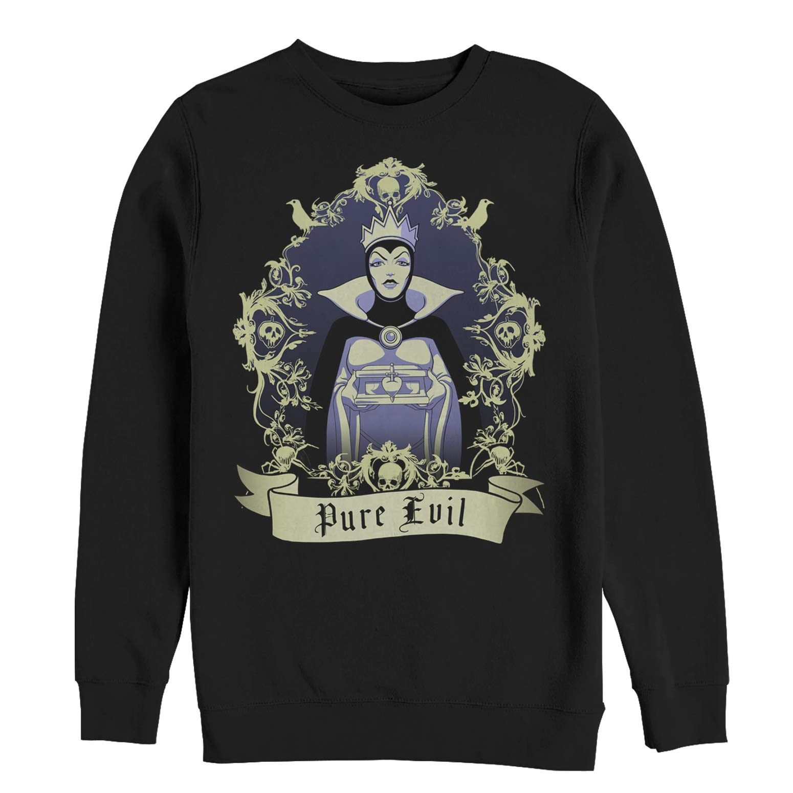 Men's Snow White and the Seven Dwarfs Pure Evil Graphic Hoodie Sweatshirt | Disney Villain Apparel for Casual Wear & Halloween Costumes