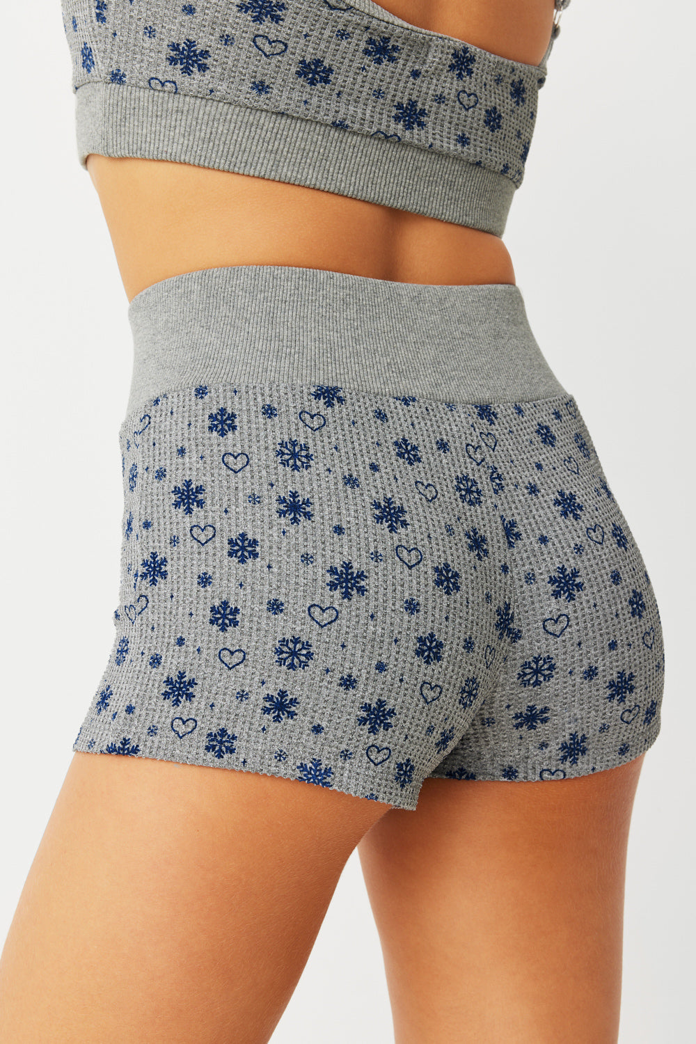 Angel Waffle Mini Short - Women's Cozy Fleece Lined Winter Shorts for Skiing, Snowboarding & Après Ski Activities | Warm & Stylish Cold Weather Outfit
