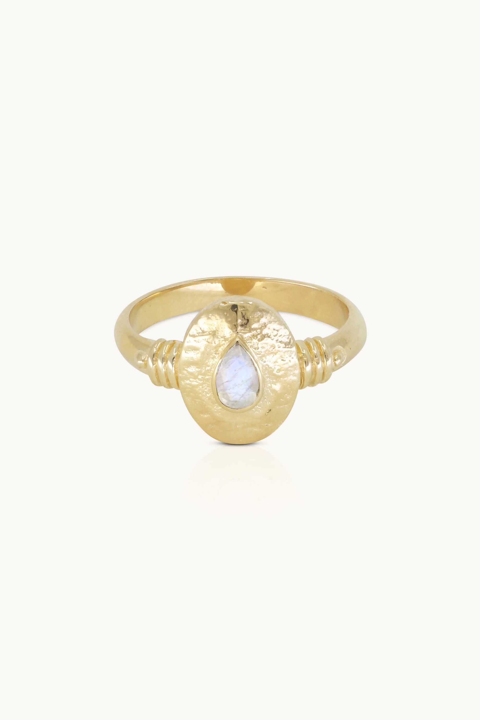 Esme Moonstone Gold Ring - Elegant Sterling Silver Jewelry for Women | Perfect for Weddings, Parties & Everyday Wear