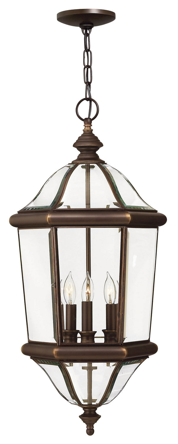 Augusta LED Hanging Lantern - Copper Bronze Finish Outdoor Lighting for Patio, Garden & Porch Decor | Weather-Resistant & Energy Efficient