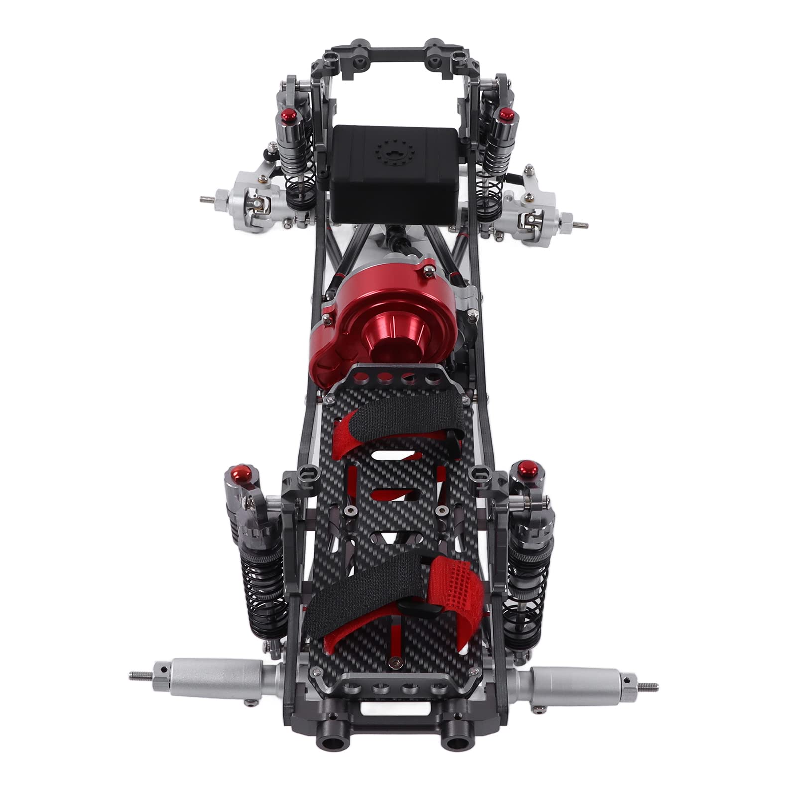 Upgraded Tuzoo 313mm Wheelbase RC Chassis Frame Kit - High Strength 1/10 Scale Off-Road Crawler Chassis with Tires for SCX10 & Trail Trucks (Silver) | Perfect for Rock Crawling, Trail Adventures & RC Car Upgrades