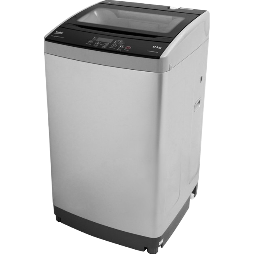 Beko 8kg Top Load Washing Machine - Silver | Energy Efficient, Large Capacity | Perfect for Apartments, Laundry Rooms & Small Families
