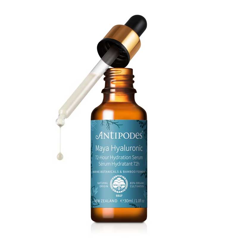 Antipodes Maya Hyaluronic 72 Hour Hydration Serum - Deep Moisturizing Face Serum for Dry Skin - Perfect for Daily Skincare Routine & Nighttime Hydration