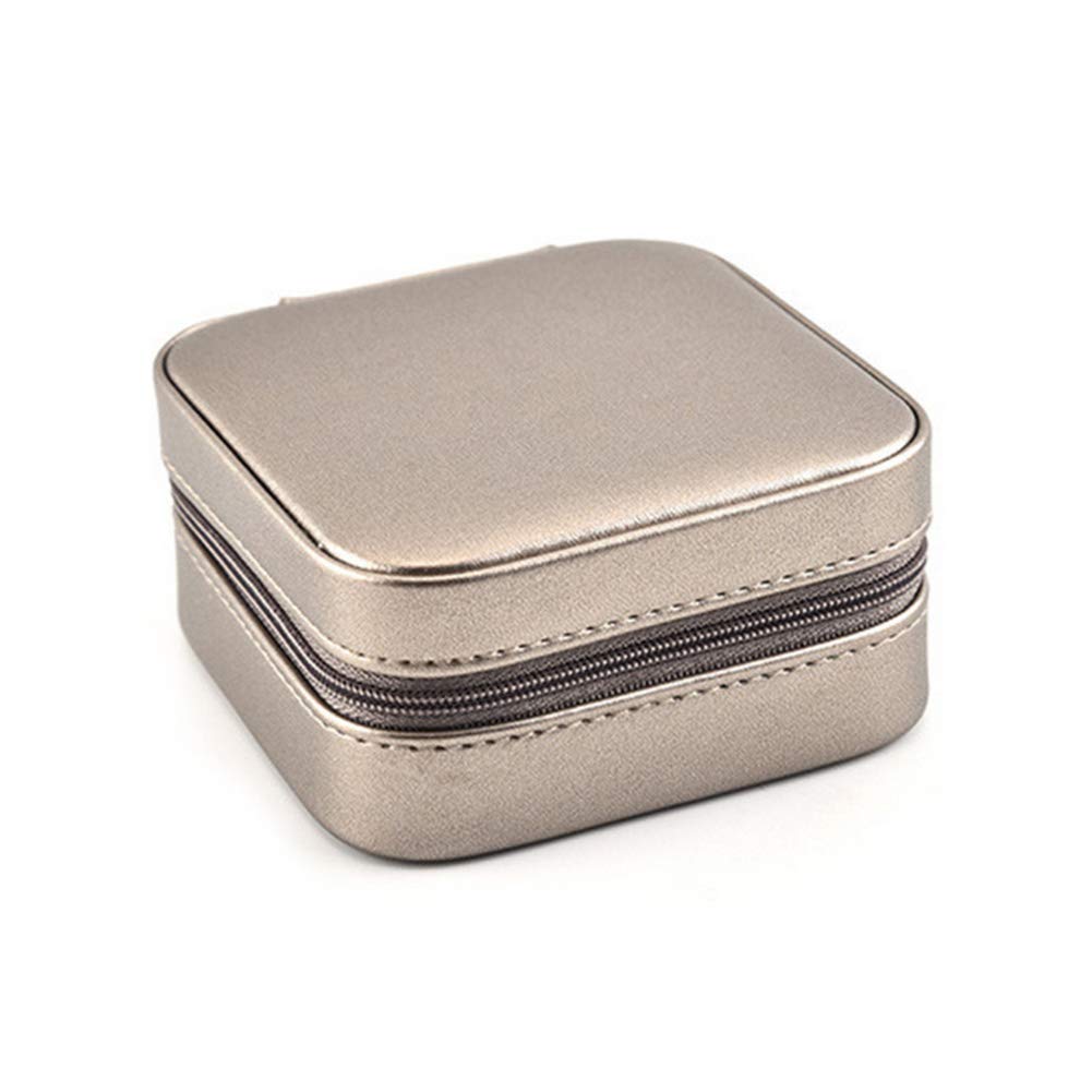 Adonpshy Jewelry Box - Portable Faux Leather Jewelry Organizer with Zipper for Rings, Earrings, Bracelets - Perfect for Travel, Home Storage & Gift Giving