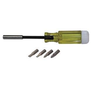 5-in-1 Magnetic Screwdriver Set with Slotted and Phillips Heads - 4 Inch 5 Piece Tool Kit for Home Repairs, Electronics, and DIY Projects