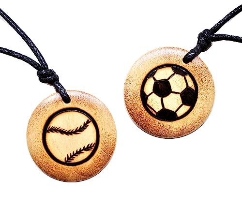 **Handmade Football Coach Gift for Men - Personalized Baseball Necklace for Him or Her - Unique Soccer & Baseball Gifts for Dad, Father's Day, Sports Lovers - Perfect for Game Days, Birthdays & Special Occasions**